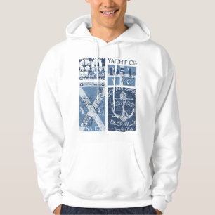 Veste À Capuche Ancre maritime - Yacht Club Voile nautique