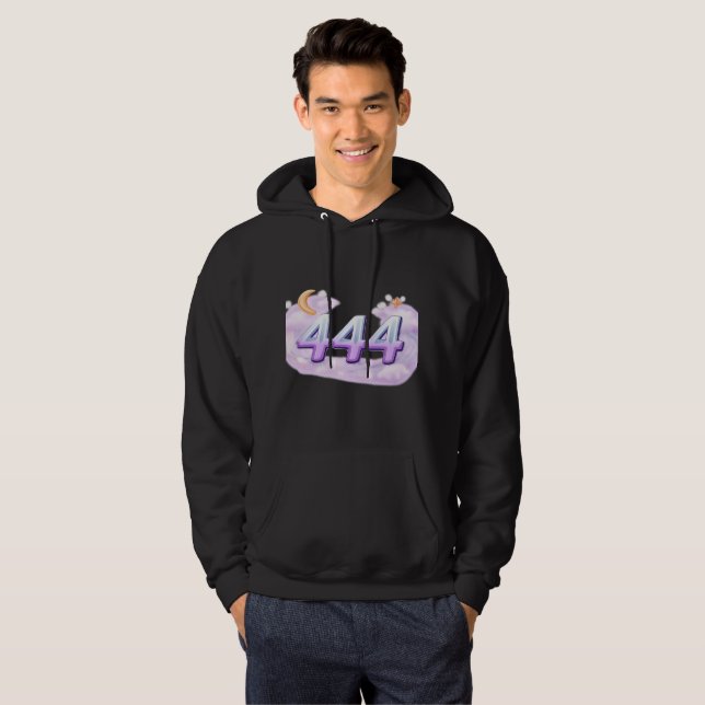 Veste À Capuche Angel Number 444 Hoodie – Simple Elegant Design (Devant entier)