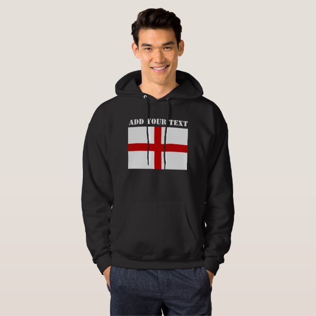 Veste À Capuche Angleterre Drapeau Football Soccer Royaume-Uni (Devant entier)