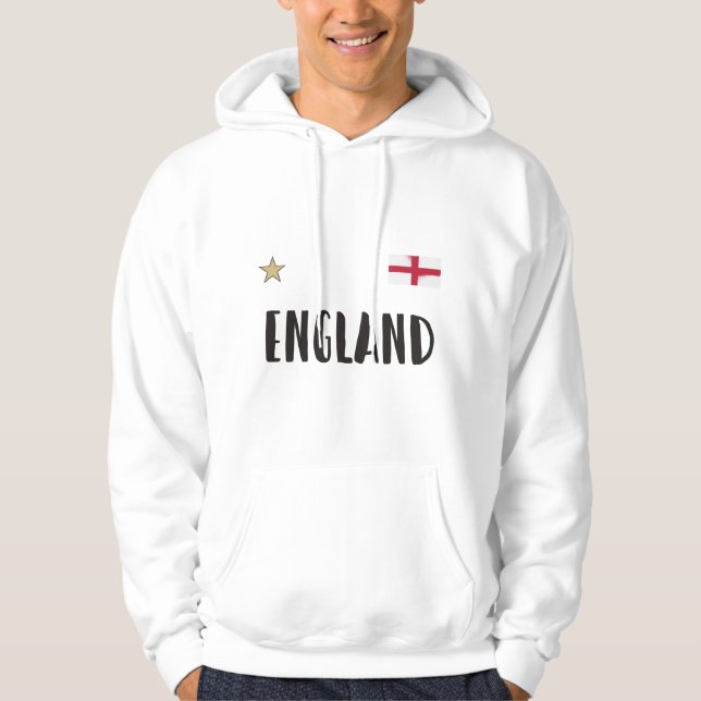 Veste À Capuche Angleterre Fan Shirt Anglais Drapeau (Devant)