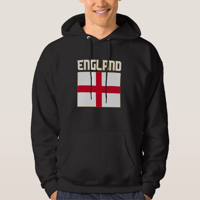 Veste À Capuche Angleterre, UK, drapeau anglais, drapeau patriotiq (Devant)