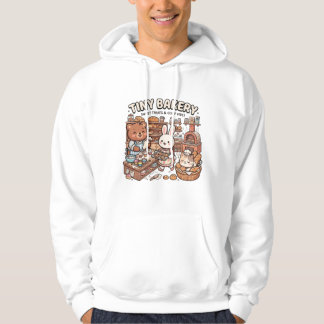 Veste À Capuche Animaux mignons préparant des cupcakes et du pain