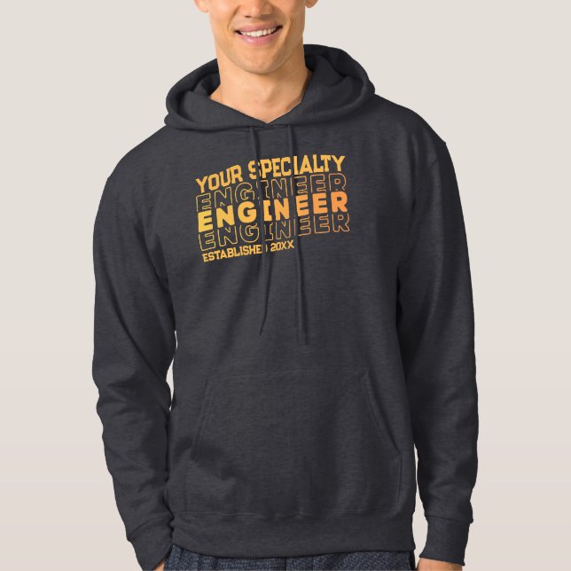 Veste À Capuche Année d'obtention du diplôme spécialisé en ingénie (Devant)