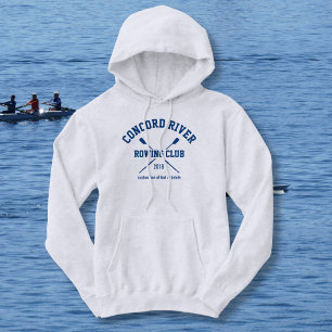 Veste À Capuche Année personnalisée de nom d'équipe d'avirons d