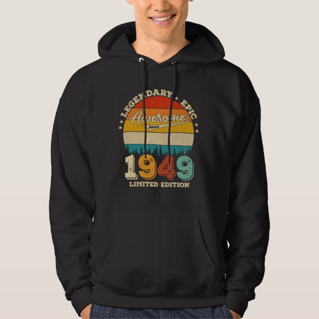 Veste À Capuche anniversaire de 76 ans 1949 Magnifique 76e anniver (Devant)