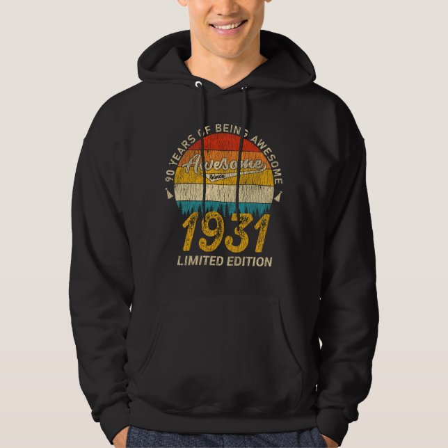 Veste À Capuche anniversaire de 94 ans Retro Magnifique 94e annive (Devant)