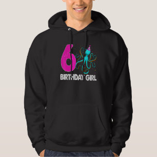 Veste À Capuche Anniversaire Fille 6 Octopus Amour