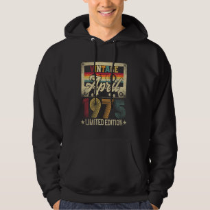 Veste À Capuche Anniversaire vintage avril 1975 50 ans drôle