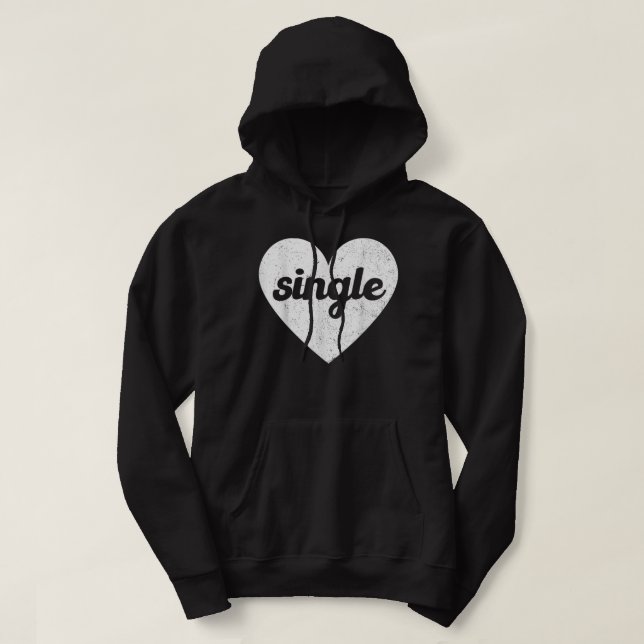 Veste À Capuche Anti Valentines Jour tenue pour célibataires Homme (Design devant)