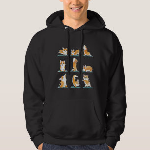 Veste À Capuche Aquarelle de Yoga de Corgi