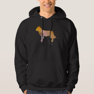 Veste À Capuche Aquarelle Golden Retriever Silhouette Dark