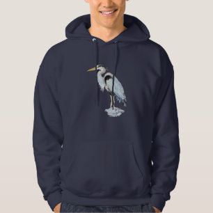 Veste À Capuche Aquarelle originale Great Blue Heron Bird