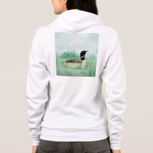 Veste À Capuche Aquarelle Sauvage Oiseau Loin commun art