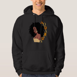 Veste À Capuche Aquarius Femmes Anniversaire Melanin Zodiac Né Jan