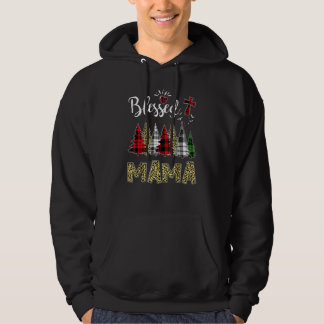 Veste À Capuche Arbres de Noël à carreaux léopard de Maman bénie C