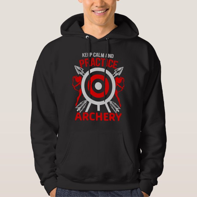 Veste À Capuche Archer Toujours Pratiquer, Tir À L'Arc (Devant)