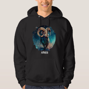 Veste À Capuche Aries personnalisé Astrologie du zodiaque Bélier A