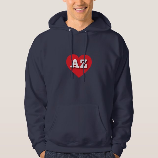 Veste À Capuche Arizona Red Heart - J'aime AZ (Devant)