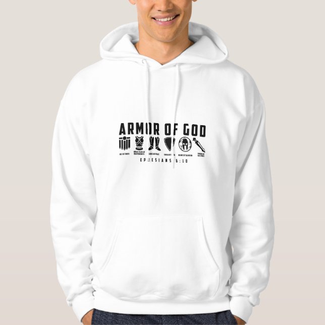 Veste À Capuche Armoiries de Dieu Éphésiens 6:10 (Devant)