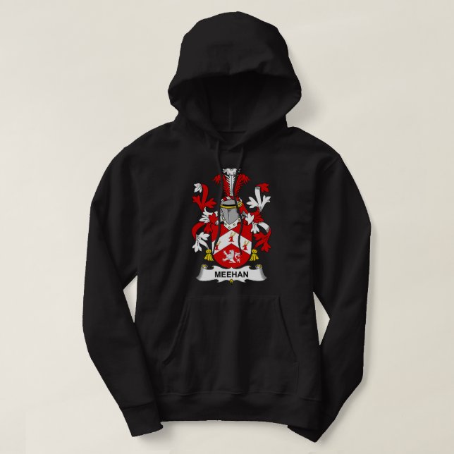 Veste À Capuche Armoiries de Meehan Family Crest Premium (Design devant)