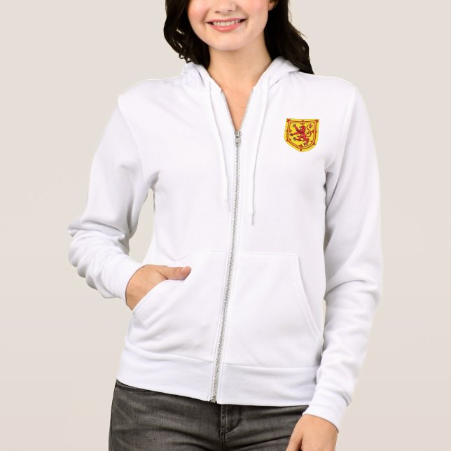 Veste À Capuche Armoiries Rampant Lion D'Écosse (Devant)