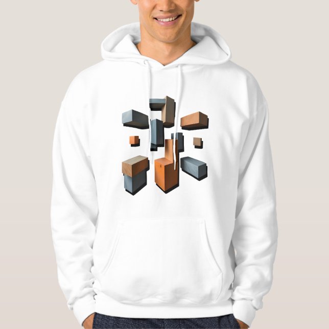 Veste À Capuche Art Abstrait audacieux et moderne (Devant)