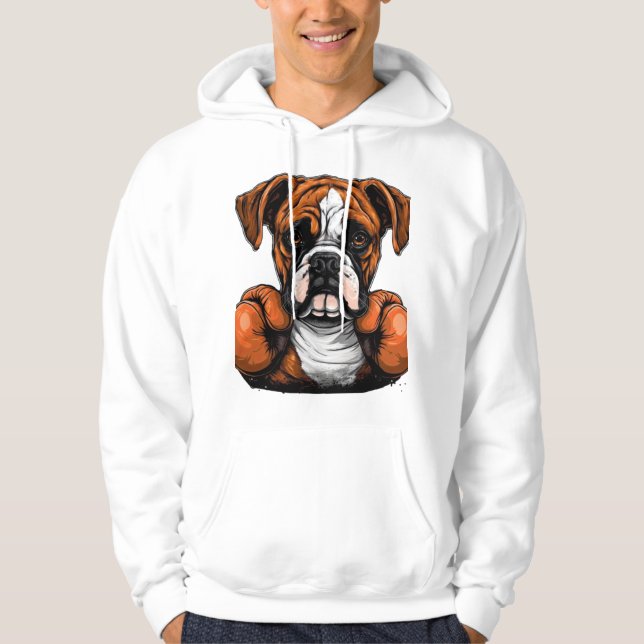 Veste À Capuche Art concepteur de BoxerLoveK9 (Devant)
