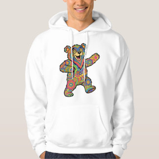 Veste À Capuche Art de nounours psychédélique coloré