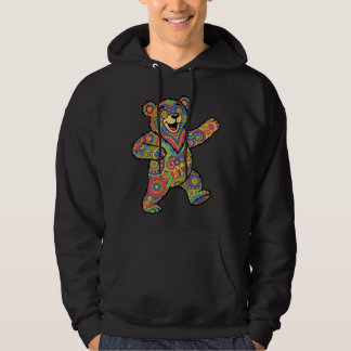 Veste À Capuche Art de nounours psychédélique coloré