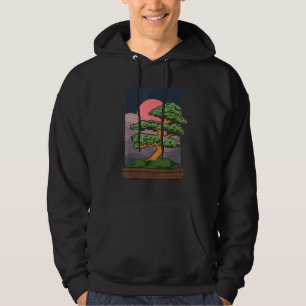 Veste À Capuche Art japonais esthétique coucher de soleil jardinag