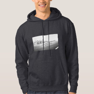 Veste À Capuche Art mural inspirant minimaliste noir et blanc