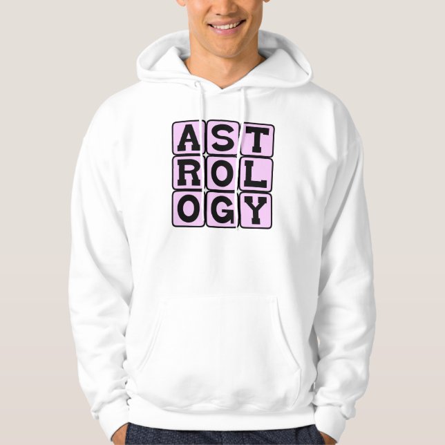 Veste À Capuche Astrologie, Étude des Signes du Zodiaque (Devant)