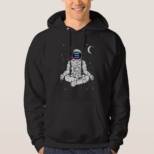 Veste À Capuche Astronaut Yoga Solana Sol To The Moon Crypto Token (Devant)