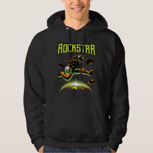 Veste À Capuche astronaute Rockstar jouant de la guitare dans le s