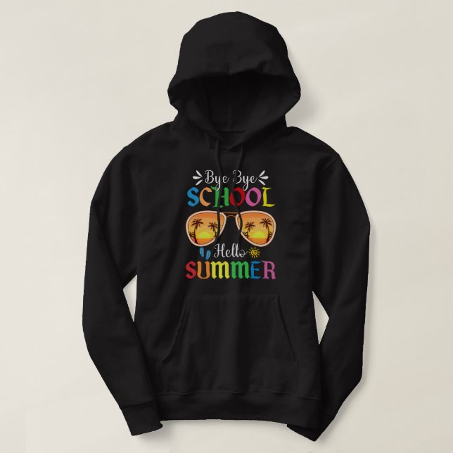Veste À Capuche au revoir école bonjour été (Design devant)