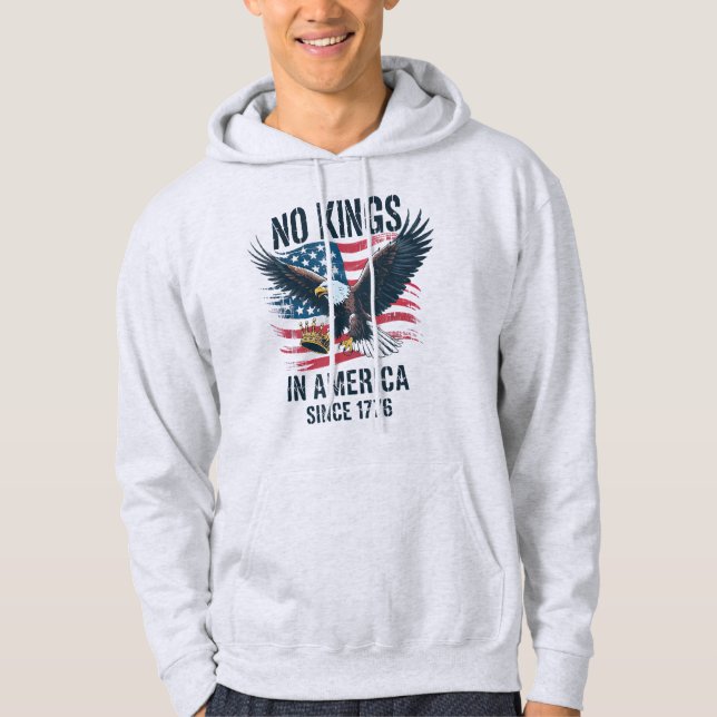 Veste À Capuche Aucun Rois En Amérique Depuis 1776 Aucun Rois (Devant)