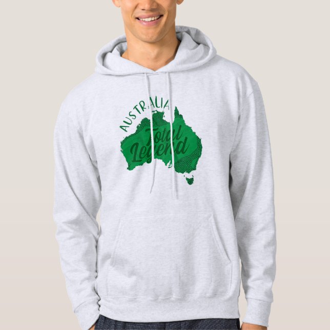 VESTE À CAPUCHE AUSTRALIE TOTALE LÉGENDE VERT (Devant)