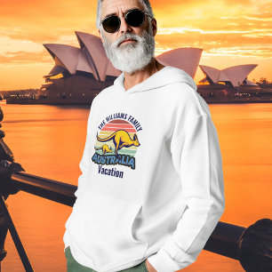 Veste À Capuche Australie Voyage Kangaroo Sunset Custom