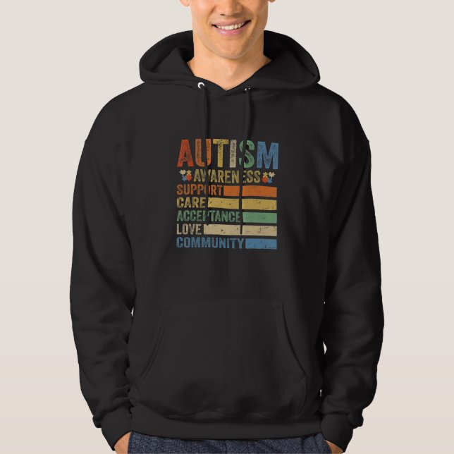 Veste À Capuche Autism Awareness Support Care Acceptance for women (Devant)