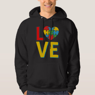 Veste À Capuche Autism Love Heart Sensibilisation sur l'autisme Da