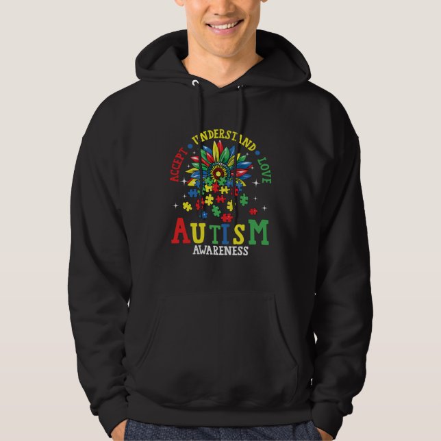 Veste À Capuche Autism Women Men Accept Understand Love Autism Awa (Devant)