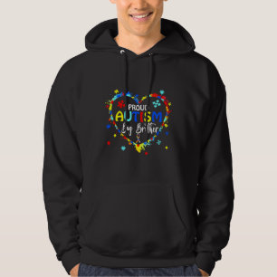 Veste À Capuche Autisme Fière Big Brother Puzzle Autisme Aware
