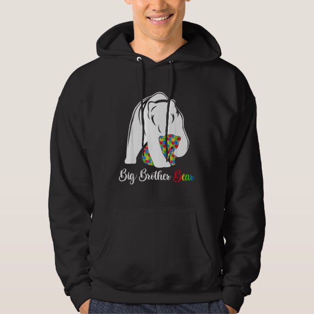 Veste À Capuche Autisme frère Big Brother Sensibilisation sur l'au (Devant)