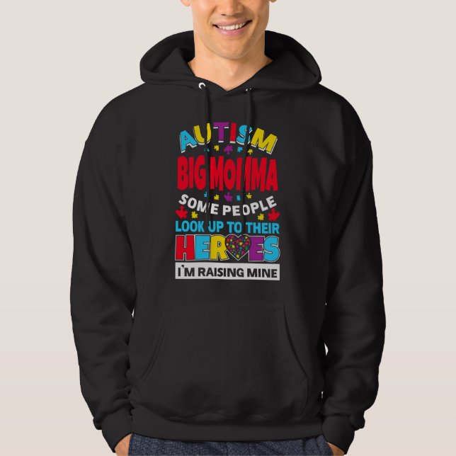 Veste À Capuche Autisme Grand Momma Les Gens Cherchent Leurs Héros (Devant)