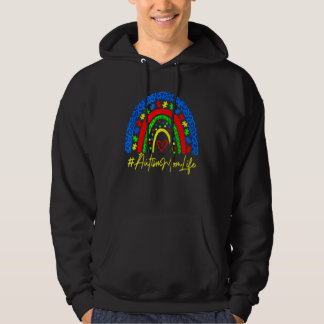Veste À Capuche Autisme Maman Vie Arc-en-ciel Léopard Fête des Mèr