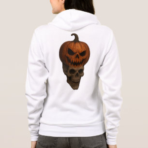 Veste À Capuche Autocollant de crâne Citrouille d'Halloween réalis