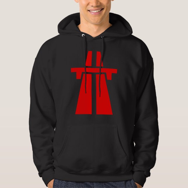 Veste À Capuche Autoroute, Autoroute, Autobahn - Rouge (Devant)