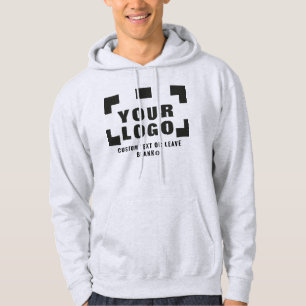 Veste À Capuche Avant +optionnel Arrière, logo Entreprise gris cla