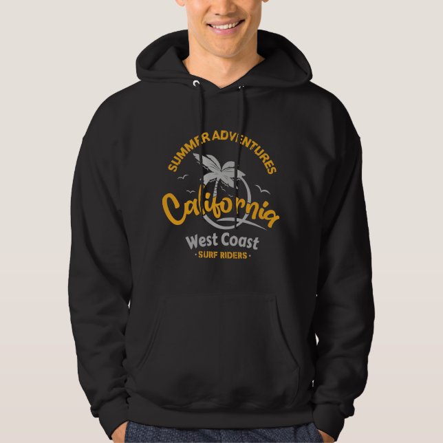 Veste À Capuche Aventures estivales Californie Côte Ouest Surf Rid (Devant)