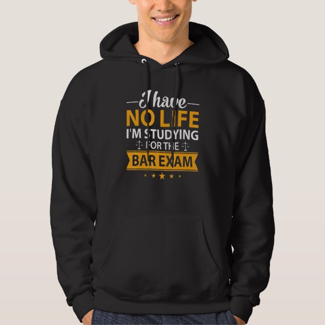 Veste À Capuche Avocat Diplômé de l'examen de droit du Barreau (Devant)